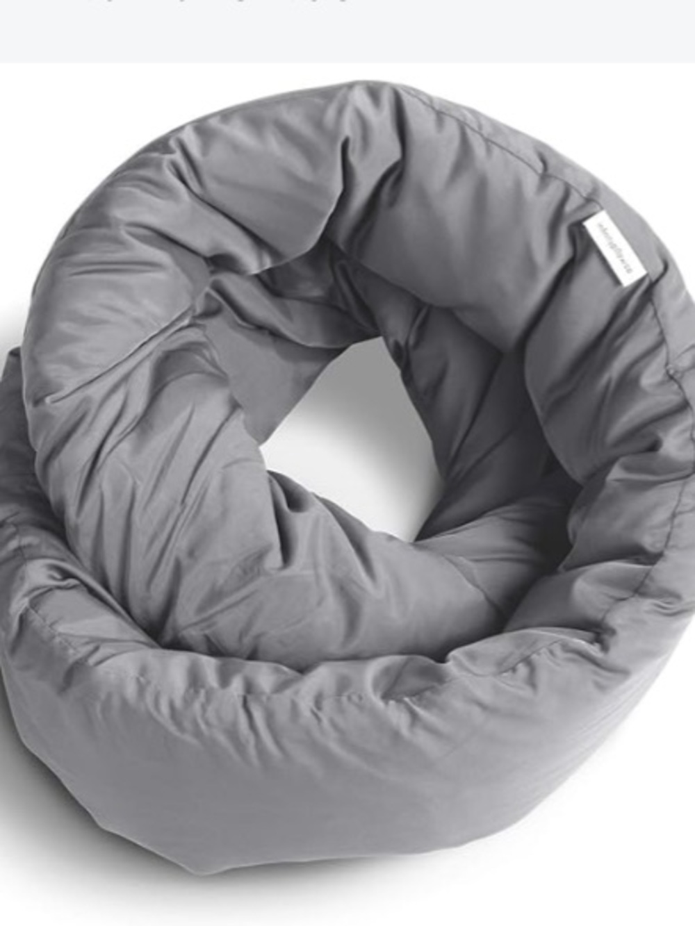 Huzi Infinity Pillow -  Soft Neck Scarf Sleep, Grey, NWT, missing instructions
